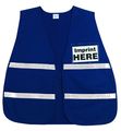 Mcr Safety Icv203 Incident Command Polyester Cotton Vest With 1-inch White Reflective Stripe Blue