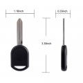 Ocpty 2x New Blank Uncut Ignition Chipped Key Transponder Fob Replacement For 00-10d F-150 Mustang Taurus For Expedition Series