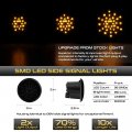 Vipmotoz Amber Full Led Side Indicator Light For 2009-2020 Compatible With Nissan Z34 370z Fairlady Z Black Housing Smoked Lens