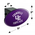 University Of Evansville Purple Aces Logo Oval Tow Hitch Cover Trailer Plug Insert 2