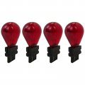 Vicue 4 Pieces 3157 Red Light Bulb Miniature Mini For Brakes Taillight Turn Signal Parking Corner Light 