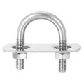 Round U-bolts 4 Sets 22mm 0 87 Inner Width 39mm Length M6 304 Stainless Steel U Clamp Bolt With Nuts And Plates For Boat 