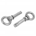 Uxcell M10x80mm Wall 304 Stainless Steel Expansion Screws Closed Hook Shield Bolts 2pcs
