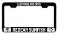 Keep Calm And Catch Redear Sunfish Fishing Black Metal License Plate Frame Tag Holder L13 