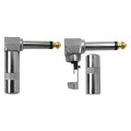 Usonline911 10pcs Right Angle 90 Degree 1 4 Phone Mono Plug Ts Cable Connector 6 35mm Phono Jack Silver
