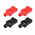 Flexible Battery Terminal Insulating Rubber Protector Covers For 18mm Cable Red Black 2 Pairs 