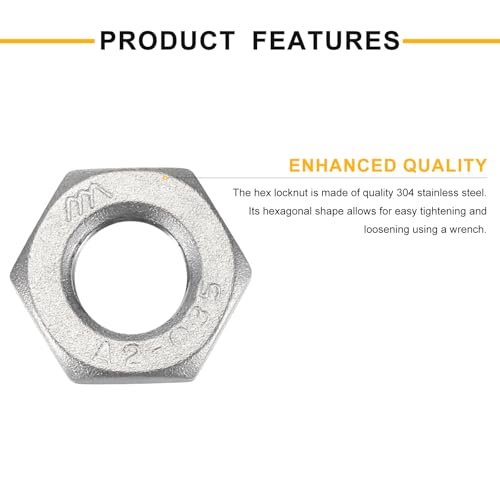 8pcs Cast Pipe Fitting Hex Locknut 304 Stainless Steel Lock Nut Pt 1 8 Female Thread For Plumbing Fixed Water Broom And