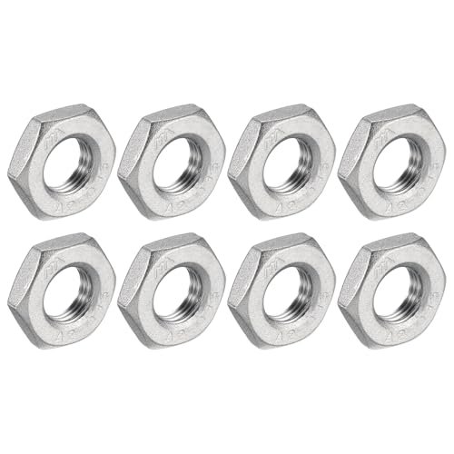 8pcs Cast Pipe Fitting Hex Locknut 304 Stainless Steel Lock Nut Pt 1 8 Female Thread For Plumbing Fixed Water Broom And