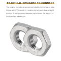 8pcs Cast Pipe Fitting Hex Locknut 304 Stainless Steel Lock Nut Pt 1 8 Female Thread For Plumbing Fixed Water Broom And