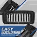 L-led Drl Badgeless Vertical Slat Style Front Bumper Hood Grille With Wiring Harness Compatible Ford F-series Super Duty