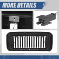 L-led Drl Badgeless Vertical Slat Style Front Bumper Hood Grille With Wiring Harness Compatible Ford F-series Super Duty