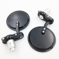 Motorcycle New 1 Inch Bar End Round Mirrors Compatible With Honda Kawasaki Suzuki Yamaha Ducati Black By Smt-moto