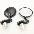 Motorcycle New 1 Inch Bar End Round Mirrors Compatible With Honda Kawasaki Suzuki Yamaha Ducati Black By Smt-moto
