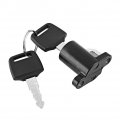 Universal Helmet Lock Motorcycle Duokon Motorbike Bike Hanging Hook With 2 Keys Set Black