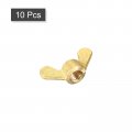 Uxcell Brass Wing Nuts M8 Butterfly Nut Hand Twist Tighten Fasteners For Furniture Machinery Electronic Equipment 10pcs