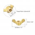 Uxcell Brass Wing Nuts M8 Butterfly Nut Hand Twist Tighten Fasteners For Furniture Machinery Electronic Equipment 10pcs