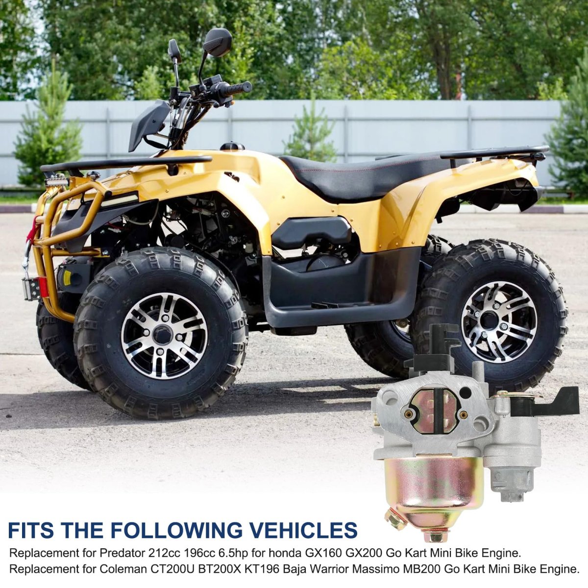 Gas Fuel Tank And Carburetor Kit For Predator 212cc 196cc 6 5hp Honda Gx160 Gx200 Coleman Ct200u Bt200x Kt196 Baja Warrior