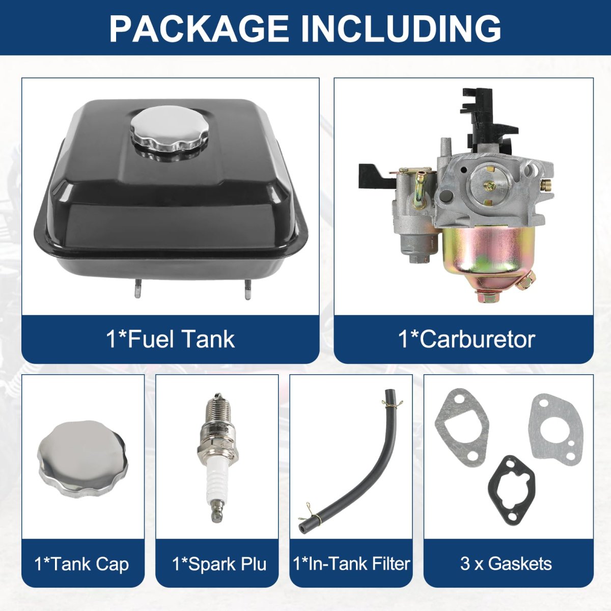 Gas Fuel Tank And Carburetor Kit For Predator 212cc 196cc 6 5hp Honda Gx160 Gx200 Coleman Ct200u Bt200x Kt196 Baja Warrior