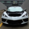 Car Front Windshield Us Flag Sunshade For Corvette C8 2022-2023 Window Shade Foldable Reflective Sun Visor Screen Shield Cover