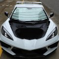 Car Front Windshield Us Flag Sunshade For Corvette C8 2022-2023 Window Shade Foldable Reflective Sun Visor Screen Shield Cover