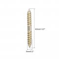 Uxcell 5x16mm Hanger Bolts 48pcs Double Ended Self-tapping Thread Wood To Dowel Screws For Connecting