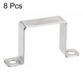 Uxcell U Shaped Connector Bracket 48 X 52mm 304 Stainless Steel For Door Closed Bar Holder Strut Channel 8pcs