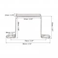 Uxcell U Shaped Connector Bracket 48 X 52mm 304 Stainless Steel For Door Closed Bar Holder Strut Channel 8pcs