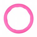 33cm Silicone Car Steering Wheel Cover Soft Non-slip Protector Universal Fit 32-40cm Rose Red 