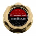Vms Racing Gold Oil Cap With Powered By K20a2 Emblem In Cnc Machined Billet Aluminum Compatible Honda Integra Civic Type R