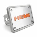 Ipick Image Made For Hemi Logo Uv Graphic Brushed Silver Billet Aluminum 2 Inch Tow Hitch Cover
