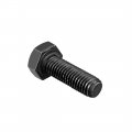 Uxcell M8x30mm Hex Head Left Hand Screw Bolts Fastener Carbon Steel Black 3pcs