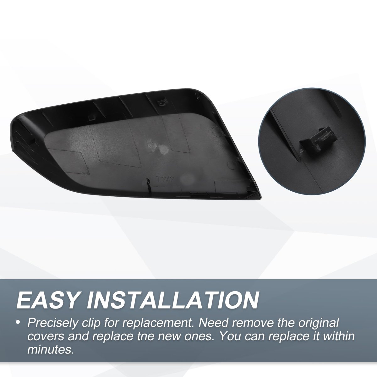 Car Rear View Left Driver Side Mirror Cover Cap Replacement Gloss Black For Chevrolet Impala 2014-2020 Guard Covers Exterior