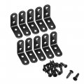 Corner Brace Angle Bracket Fastener L Shape 40mmx40mmx16mm Black Round End With Screws 10pcs 
