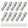 Ldexin 10pcs Door Security Slide Latch Lock 4 Inch 100mm Barrel Bolt With Solid Heavy Duty Steel To Keep You Safe And Private 