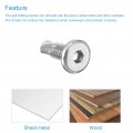 Uxcell Hex Socket Self Tapping Screws 1 4 X 3 410 Stainless Steel Sheet Metal Flat Head Drilling Screw 50pcs Silver