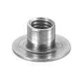 M10 T-nuts 12pcs Carbon Steel Tee Nut Round Base Weld Nuts 12mm Height Through Hole Flange Insert Female Thread Plate Dark Gray 
