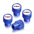 Ram 1500 Trx Premium Aluminum Tire Valve Stem Caps White On Blue Set Of 4 Universal Fit For Cars Suvs And Trucks 0 625 In 
