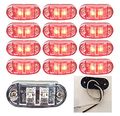 12 Long Haul 2 6 X1 Clear Red Surface Mount Led Clearance Marker Lights 12v For Trucks Campers Trailers Rvs El-112602cr12 