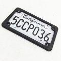 Hongk- Universal Compatible With Suzuki Kawasaki Harley Black License Plate Frame B01c0stcps