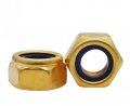 Hscrstar Brass Insert Lock Nut M8 Hex Nylon Self-locking Locknut Copper Nylock M8 2pcs