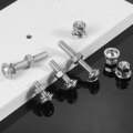 20pcs M6 X 12mm Flanged Button Head Socket Cap Screws 304 Stainless Steel Drive Fasteners Bolts With Nuts Flat Lock Washer 