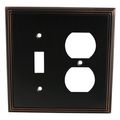 Cosmas 65022-orb Oil Rubbed Bronze Single Toggle Duplex Combo Electrical Outlet Wall Plate Cover 