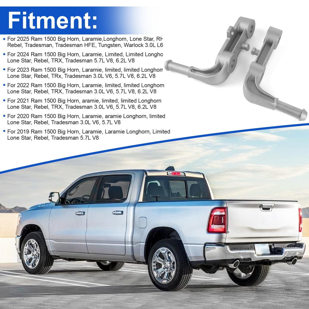 Exhaust Bracket Muffler Support For Ram 1500 2019 2025 Left And Right Driver Passenger Side Part 68275662ab 68275662aa