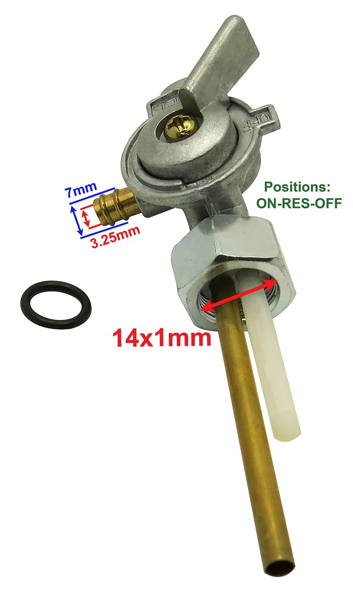 Fuel Petcock With O Ring For Yamaha Gt80 Dt100 Dt80 Yz80 Mx100 Mx80 Ty80 1974 To 1983 Part Ait150ptc 12