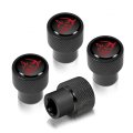 Dodge Demon Red Logo Tire Valve Stem Caps Black Premium Aluminum Easy Grip Set Of 4 Universal Fit For Cars Suvs And Trucks 