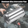 X Autohaux Od 1 5 38mm Length 3 76mm Aluminum Alloy Tube Intercooler Pipe Straight Air Intake With 4 Clamps Silver Tone For Car