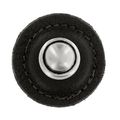 Vicenza Designs K1281 Sanzio Knob Black With Round Leather Antique Nickel 