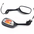 Httmt Mt337- Carbon Fiber Color Motorcycle Mirrors With Turn Signal Compatible 2006 To 2012 Suzuk Gsx-r Gsxr 600 750