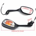 Httmt Mt337- Carbon Fiber Color Motorcycle Mirrors With Turn Signal Compatible 2006 To 2012 Suzuk Gsx-r Gsxr 600 750