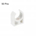 Uxcell Pvc Pipe Clamps Clips 50pcs Fit For 16mm 5 8 Od Hose Hanger Support Pex Tubing U-shaped Water White